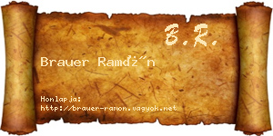Brauer Ramón névjegykártya